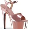 Shoes Pleaser USA Adore-709 7inch Pleasers - Metallic Rose Gold