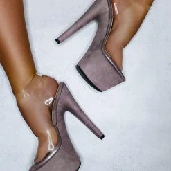 Hella Heels Classic Faux Suede 7inch Stilettos - Coco Shoes