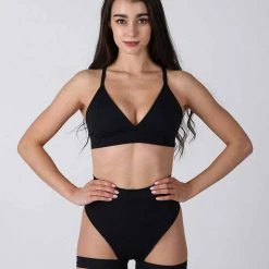 REV ACTIV Bomb Garter Shorts - Black All Pole Wear