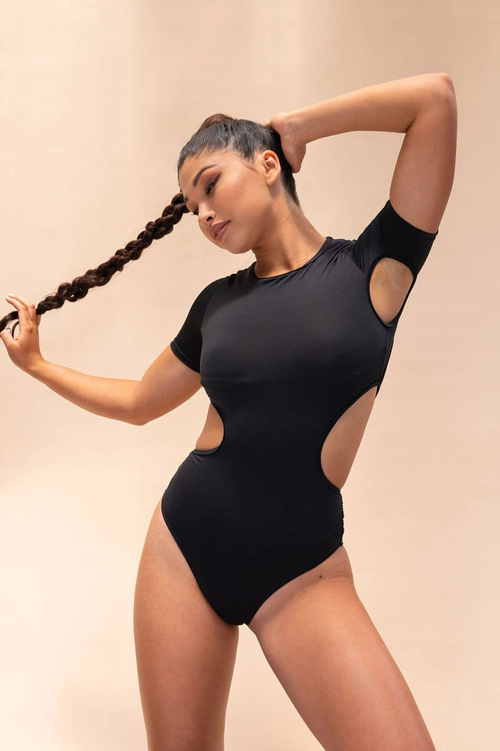Bodysuits Lunalae Camlie Bodysuit - Recycled Black 1 Bodysuits Lunalae Camlie Bodysuit - Recycled Black