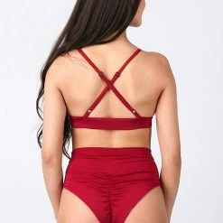 All Pole Wear REV ACTIV Bomb Garter Shorts - Cherry