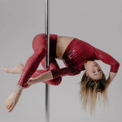 All Pole Wear Paradise Chick Superhero Series Sticky V- String Leggings - Cherry Leopard