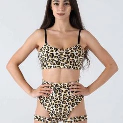 All Pole Wear REV ACTIV Eclipse Top - Leopard Velvet