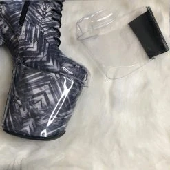 Hella Heels Classique Shoe Protector - Clear (Black Back) 6 Hella Heels Classique Shoe Protector - Clear (Black Back)