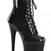 Back In Stock Pleaser USA Flamingo-1020 8inch Pleaser Boots - Patent Black