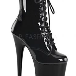 Back In Stock Pleaser USA Flamingo-1020 8inch Pleaser Boots - Patent Black