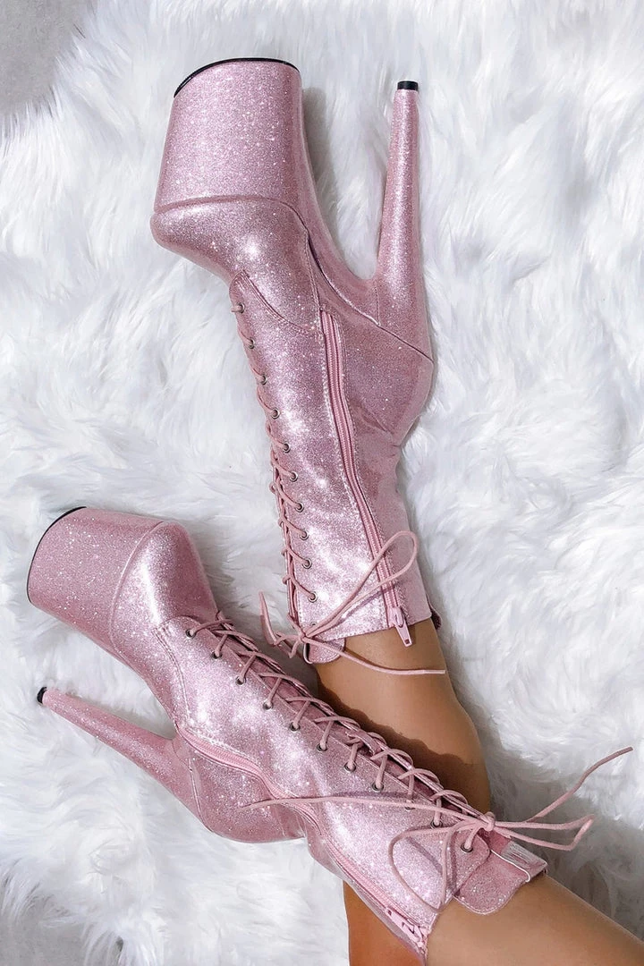 Hella Heels The Glitterati 8inch Boots - Sugarbaby Shoes 3 Hella Heels The Glitterati 8inch Boots - Sugarbaby Shoes