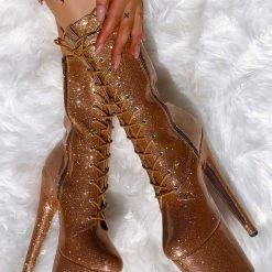 Shoes Hella Heels The Glitterati 8inch Boots - Oh Honey
