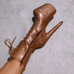 Shoes Hella Heels The Glitterati 8inch Boots - Oh Honey