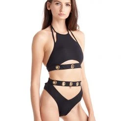 Hamade Activewear Ring Strap Bottoms - Black 13 Hamade Activewear Ring Strap Bottoms - Black
