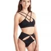Hamade Activewear Hollow Front Bottoms - Black All Pole Wear