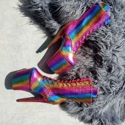 Hella Heels Limited Edition Pride Boots - 8inch Shoes