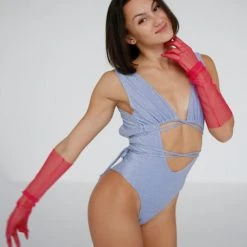 Exo Wear Lurex Bodysuit - Lilac