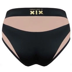 Creatures Of XIX I S I S High Waisted Bottoms - Black With Sand Mesh