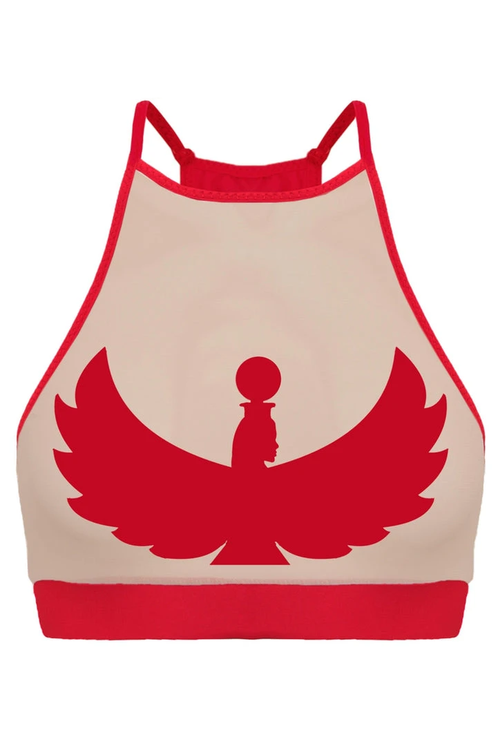 Creatures Of XIX I S I S Halter Top - Red With Sand Mesh All Pole Wear 8 Creatures Of XIX I S I S Halter Top - Red With Sand Mesh All Pole Wear