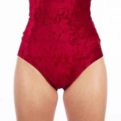 Dragonfly Betty High-Waisted Shorts - Velvet Red All Pole Wear