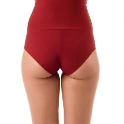 Dragonfly Betty High-Waisted Shorts - Burgundy All Pole Wear
