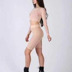 REV ACTIV Mesh Cycling Shorts - Beige