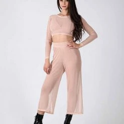 REV ACTIV Mesh Flow Pants - Beige Loungewear Bottoms