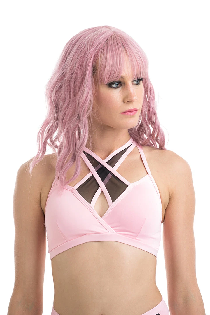 Poledancerka X-Front Top - Baby Pink All Pole Wear 1 Poledancerka X-Front Top - Baby Pink All Pole Wear