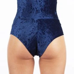 Dragonfly Betty High-Waisted Shorts - Velvet Blue