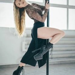 Back In Stock REV ACTIV Sensual Flow Pants (with Leg Slit) - Black