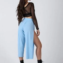 REV ACTIV Sensual Flow Pants (with Leg Slit) - Baby Blue