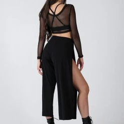Back In Stock REV ACTIV Sensual Flow Pants (with Leg Slit) - Black