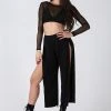 Back In Stock REV ACTIV Sensual Flow Pants (with Leg Slit) - Black