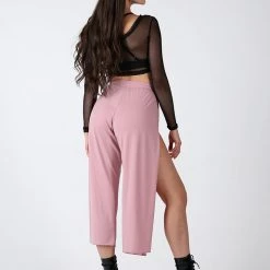 Loungewear Bottoms REV ACTIV Sensual Flow Pants (with Leg Slit) - Rose Pink