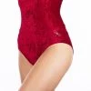 Dragonfly Betty High-Waisted Shorts - Velvet Red All Pole Wear